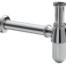 Bekersifon Chroom Sifon Metaal 5/4 ø32-33cm afvoersifon wastafel