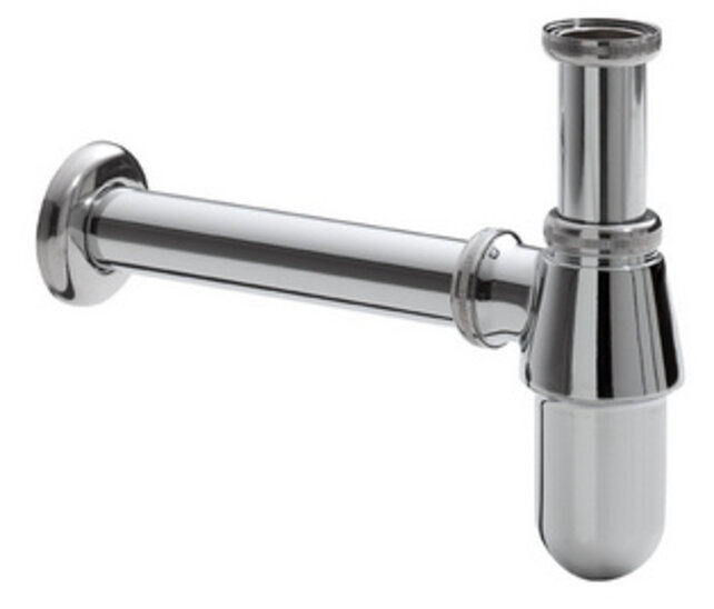 Bekersifon Chroom Sifon Metaal 5/4 ø32-33cm afvoersifon wastafel