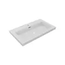 Wastafel Atlanta 80x46x5cm Mat Wit - Kraangat 0-1 - Kunstmarmer