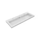Wastafel Atlanta Enkele wasbak 120x46x5cm Glans Wit - Kraangat 0 - 1 of  2 - Kunstmarmer