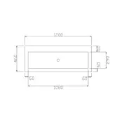 Wastafel Atlanta Enkele wasbak 120x46x5cm Mat Wit - Kraangat 0 - 1 of  2 - Kunstmarmer