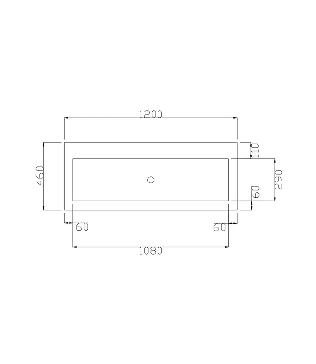 Wastafel Atlanta Enkele wasbak 120x46x5cm Mat Wit - Kraangat 0 - 1 of  2 - Kunstmarmer