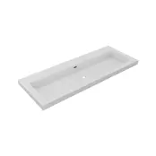 Wastafel Atlanta Enkele wasbak 120x46x5cm Mat Wit - Kraangat 0 - 1 of  2 - Kunstmarmer