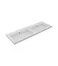 Wastafel Atlanta Dubbele wasbak 140x46x5cm Mat Wit - Kraangat 0 - 2 - Kunstmarmer