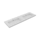 Wastafel Atlanta Dubbele wasbak 160x46x5cm Mat Wit - Kraangat 0 - 2 - Kunstmarmer