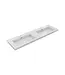 DutchLine Wastafel Atlanta Dubbele wasbak 160x46x5cm Glans Wit - Kraangat 0 - 2 - Kunstmarmer