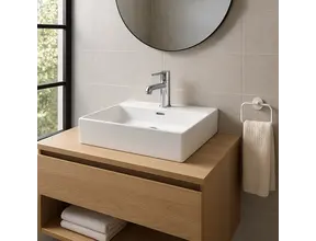 Wastafel Tight 60x47x15cm Glans Wit met kraangat – Keramisch