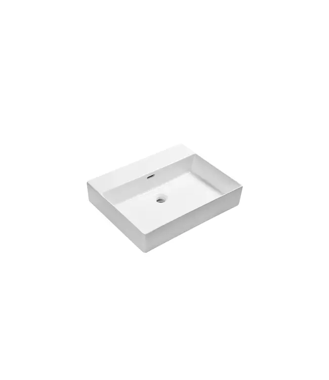 Wastafel Tight 60x47x15cm Glans Wit met kraangat – Keramisch