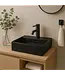 Wastafel Tight 60x47x15cm Mat Zwart zonder kraangat – Keramisch