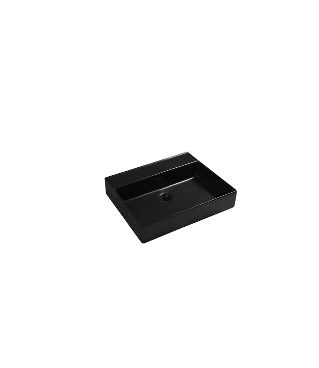 Wastafel Tight 60x47x15cm Mat Zwart zonder kraangat – Keramisch