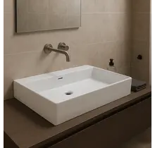 Wastafel Tight 80x47x15cm Glans Wit zonder kraangat – Keramisch