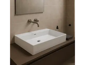 Wastafel Tight 80x47x15cm Glans Wit zonder kraangat – Keramisch