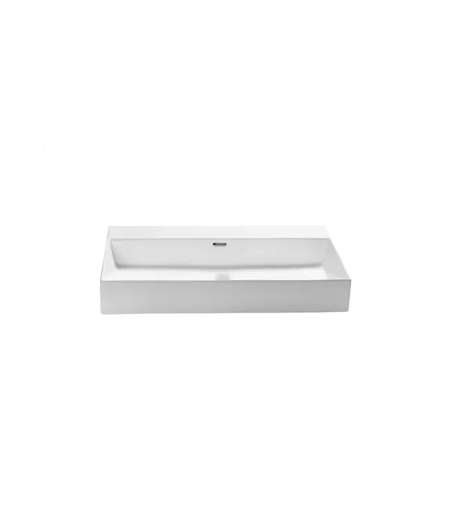 Wastafel Tight 80x47x15cm Glans Wit met kraangat – Keramisch