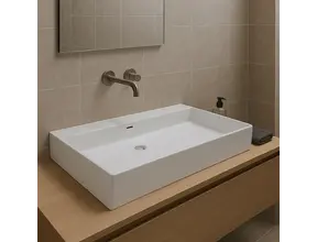 Wastafel Tight 100x47x15cm Glans Wit zonder kraangat – Keramisch