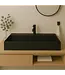 Wastafel Tight 100x47x15cm Mat Zwart zonder kraangat – Keramisch
