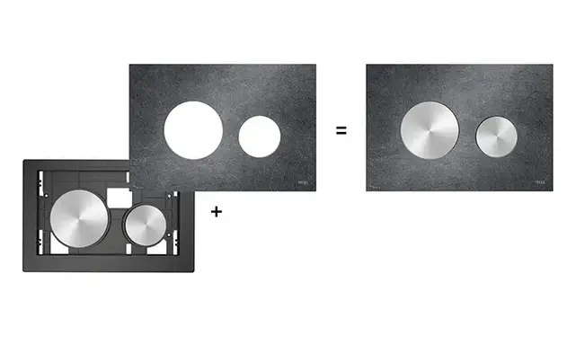 TECEloop Frontplaat Zwart Glas - 9240674 voor Modulair Systeem Bedieningselement