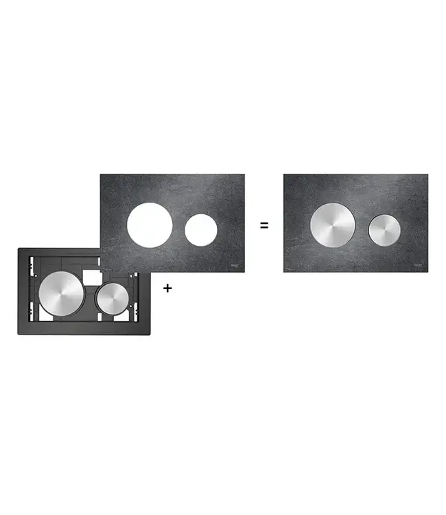 TECEloop Frontplaat Wit Glas - 9240671 voor Modulair Systeem Bedieningselement