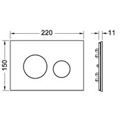TECEloop Frontplaat Wit Glas - 9240671 voor Modulair Systeem Bedieningselement