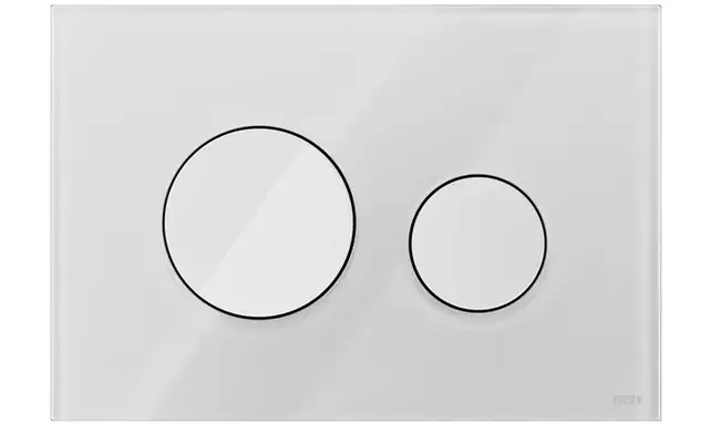 TECEloop Frontplaat Wit Glas - 9240671 voor Modulair Systeem Bedieningselement