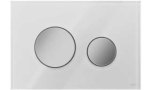 TECEloop Frontplaat Wit Glas - 9240671 voor Modulair Systeem Bedieningselement