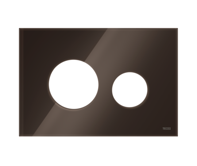 TECEloop Frontplaat Glas Koffiebruin - 9240678 voor Modulair Systeem Bedieningselement