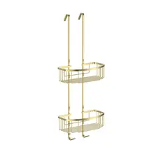 Doucherekje Domo Dubbel hangend Geborsteld Messing / Goud