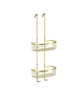 DutchLine Doucherekje Domo Dubbel hangend Geborsteld Messing / Goud