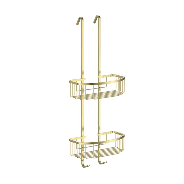 Doucherekje Domo Dubbel hangend Geborsteld Messing / Goud