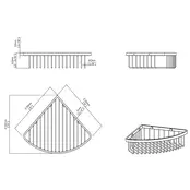 Doucherek Drucian Metaal Geborsteld Staal 23x23cm
