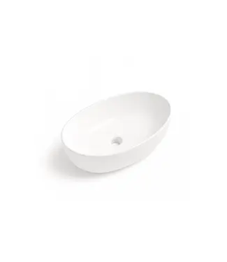 DutchLine Waskom Ovaal Ellips Glans Wit 61x41x14cm Keramiek