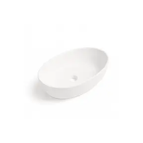 Waskom Ovaal Ellips Mat Wit 61x41x14cm Keramiek