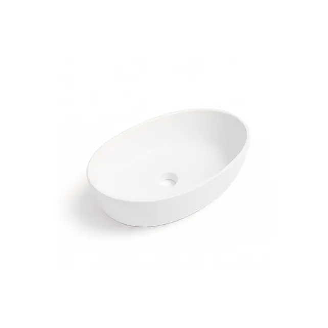 Waskom Ovaal Ellips Mat Wit 61x41x14cm Keramiek