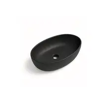 Waskom Ovaal Ellips Mat Zwart 61x41x14cm Keramiek