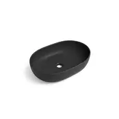 Waskom Ovaal Agena Mat Zwart 60x40x13cm Keramiek