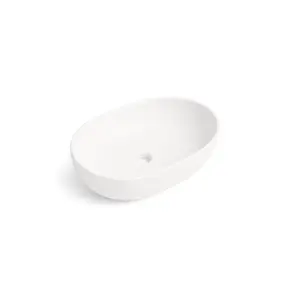 Waskom Ovaal Agena Mat Wit 60x40x13cm Keramiek