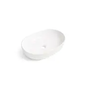 Waskom Ovaal Agena Glans Wit 60x40x13cm Keramiek