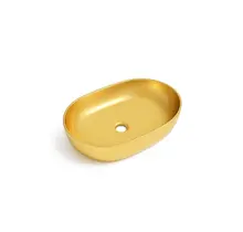 Waskom Ovaal Agena Glans Goud 60x40x13cm Keramiek