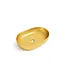 Waskom Ovaal Agena Glans Goud 60x40x13cm Keramiek