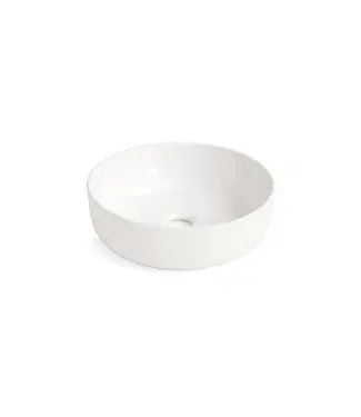 DutchLine Waskom Rond Acamar Glans Wit 41x41x13cm Keramiek