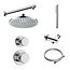 DutchLine Regendoucheset Inbouw Grip Chroom Muur - 30cm regendouche