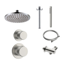 Regendoucheset Inbouw Grip Geborsteld Staal Plafond - 30cm regendouche