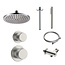 DutchLine Regendoucheset Inbouw Grip Geborsteld Staal Plafond - 30cm regendouche