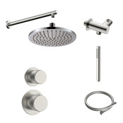 Regendoucheset Inbouw Grip Geborsteld Staal Plafond - 30cm regendouche