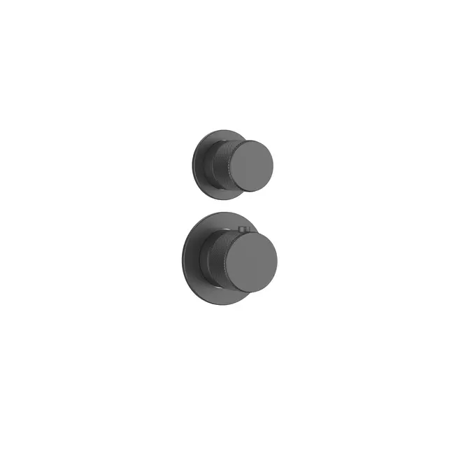 Regendoucheset Inbouw Grip Gunmetal Plafond - 30cm regendouche