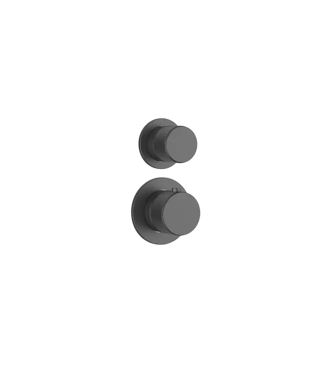 Regendoucheset Inbouw Grip Gunmetal Plafond - 30cm regendouche