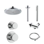 Regendoucheset Inbouw Grip Chroom Plafond  - 30cm regendouche