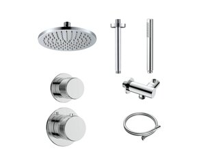 Regendoucheset Inbouw Grip Chroom Plafond  - 30cm regendouche