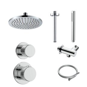 Regendoucheset Inbouw Grip Chroom Plafond  - 30cm regendouche