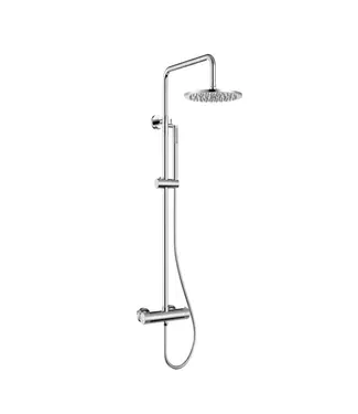 DutchLine Regendoucheset Opbouw Grip Chroom 30cm hoofddouche