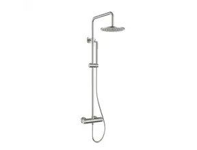 Regendoucheset Opbouw Grip Geborsteld Staal 30cm hoofddouche